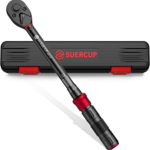 3/8-Inch Drive Click Torque Wrench - 5-45 Ft-Lb/6.8-61Nm, Dual-Direction Adjustable 72 Tooth Click Torque Wrench for Bike, Motorcycle and Car Repair