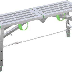 70.86"x14.57" Scaffolding Platform Adjustable Work Platform Support 300 lbs Height 35 to 39 inches Portable Zinc Steel Step Stool Folding Ladder Non Slip for Household Office Cleaning & Washing