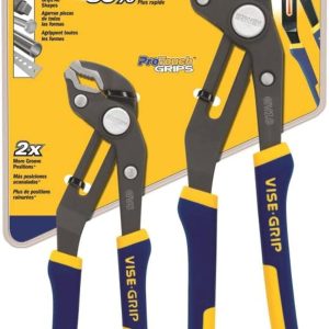 IRWIN Tools Vise-Grip GrooveLock Pliers Set, V-Jaw, 2 Piece, 2078709