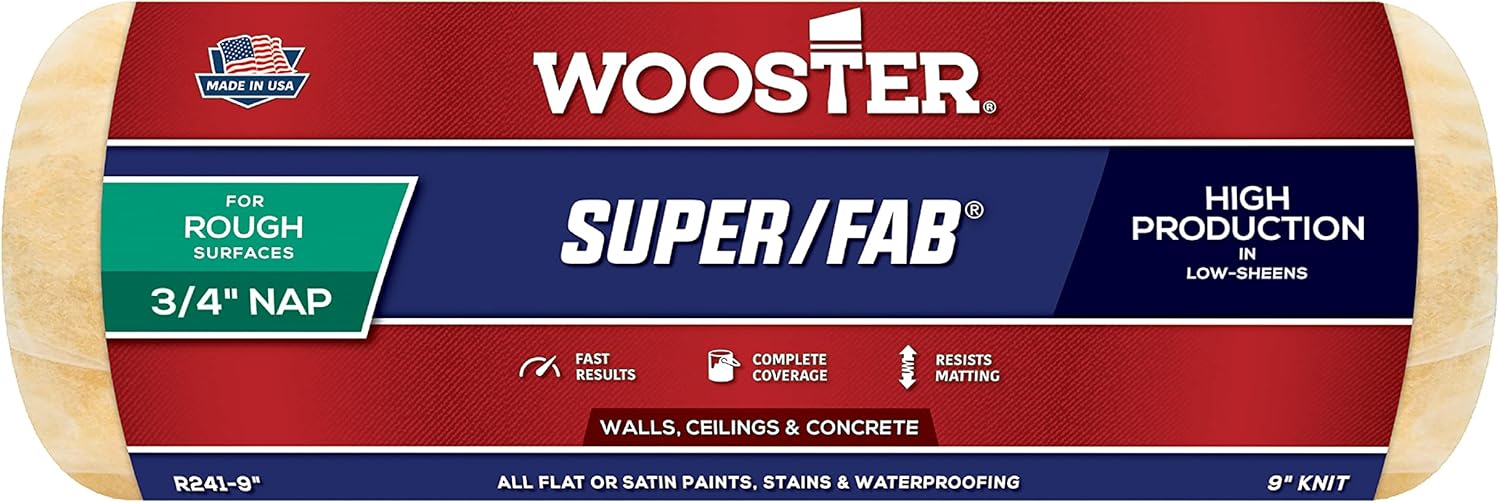 Wooster Brush R740-9 Super/Fab Roller, 1/2-Inch Nap, 3-Pack, 9-Inch