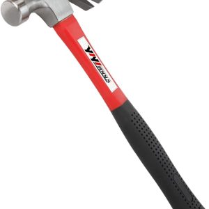 YIYITOOLS Claw Hammer With fiberglass Handle – 16-oz, Red and Black (YY-1-003)